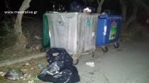 Άδειοι οι κάδοι… και όμως τα σκουπίδια στοιβάζονται απέξω σε Τυμπάκι και Μοίρες !!!