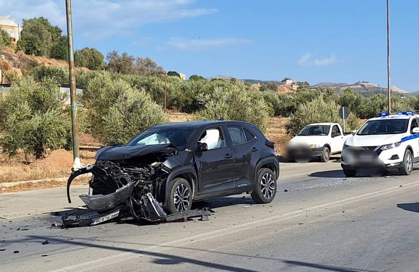 Σοβαρό τροχαίο στην Ε.Ο Τυμπακίου-Μοιρών