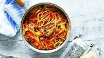 Λιγκουίνι Αματριτσιάνα (Amatriciana) με κάππαρη
