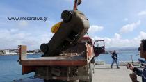 Καρέ – Καρέ η ανέλκυση του αυτοκινήτου από το  λιμάνι του Κόκκινου Πύργου Τυμπακίου (Φωτογραφίες)