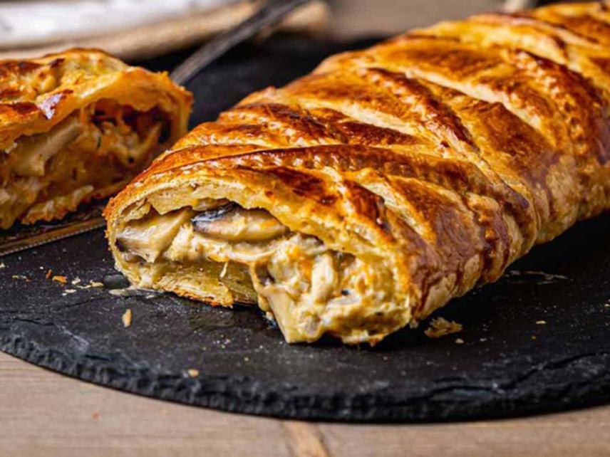 Κοτόπιτα με κρέμα και μανιτάρια