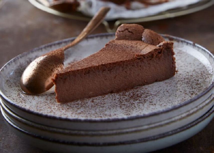 Ψητό cheesecake σοκολάτας με ανθότυρο